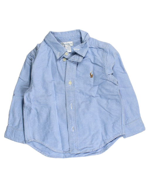 A Blue Shirts from Ralph Lauren in size 18-24M for boy. (Front View)
