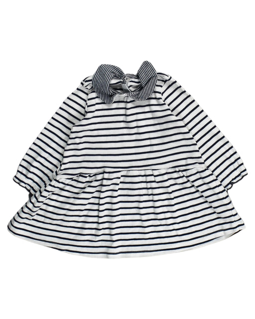 A White Long Sleeve Dresses from Petit Bateau in size 6-12M for girl. (Front View)