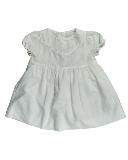 A White Short Sleeve Dresses from Cyrillus in size 3-6M for girl. (Front View)