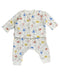 A White Pyjama Sets from Petit Bateau in size 3-6M for boy. (Front View)