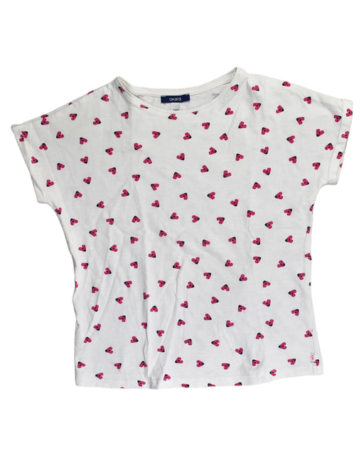 A White Short Sleeve Tops from Okaïdi in size 10Y for girl. (Front View)