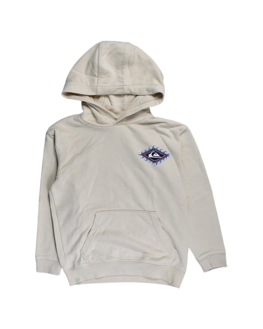 A White Hoodie from Quiksilver in size XS for boy. (Front View)