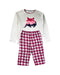 A White Pyjama Sets from Okaïdi in size 10Y for girl. (Front View)