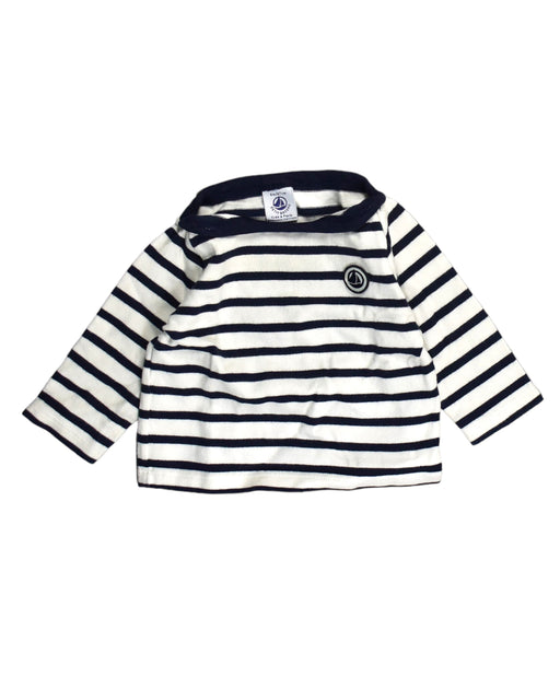 A White Long Sleeve Tops from Petit Bateau in size 3-6M for boy. (Front View)