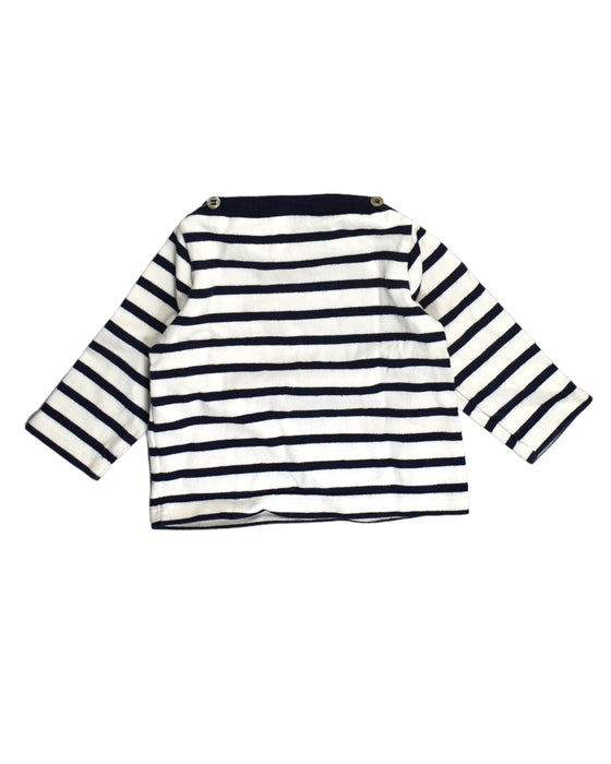 A White Long Sleeve Tops from Petit Bateau in size 3-6M for boy. (Back View)