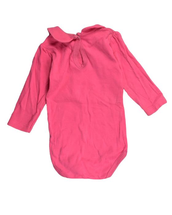 A Pink Bodysuits from Petit Bateau in size 3-6M for girl. (Back View)