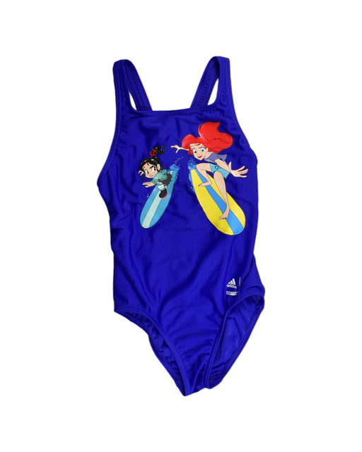A Blue Swimsuits from Adidas in size 6T for girl. (Front View)