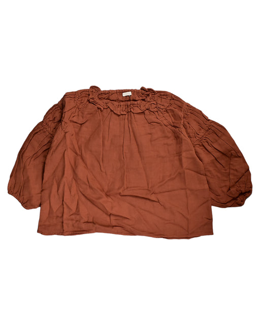 A Brown Long Sleeve Tops from Bien A Bien in size XL for girl. (Front View)