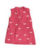 A Red Sleeveless Dresses from Maison Q in size 3T for girl. (Back View)