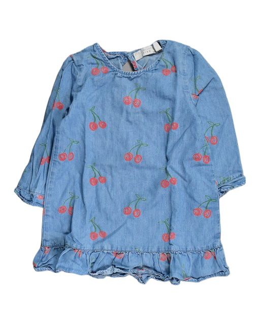 A Blue Long Sleeve Dresses from Stella McCartney in size 6-12M for girl. (Front View)