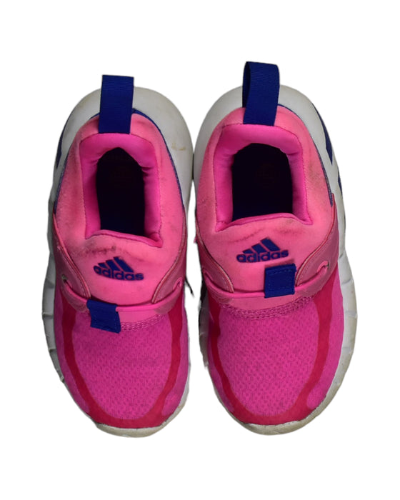 A Pink Sneakers from Adidas in size 14Y for girl. (Back View)