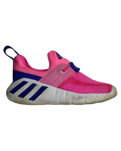 A Pink Sneakers from Adidas in size 14Y for girl. (Front View)