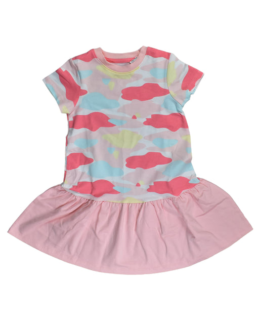 A Multicolour Short Sleeve Dresses from Oeteo in size 2T for girl. (Front View)