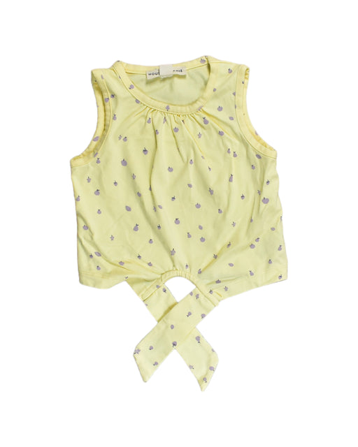A Yellow Sleeveless Tops from House of Jamie in size 18-24M for girl. (Front View)