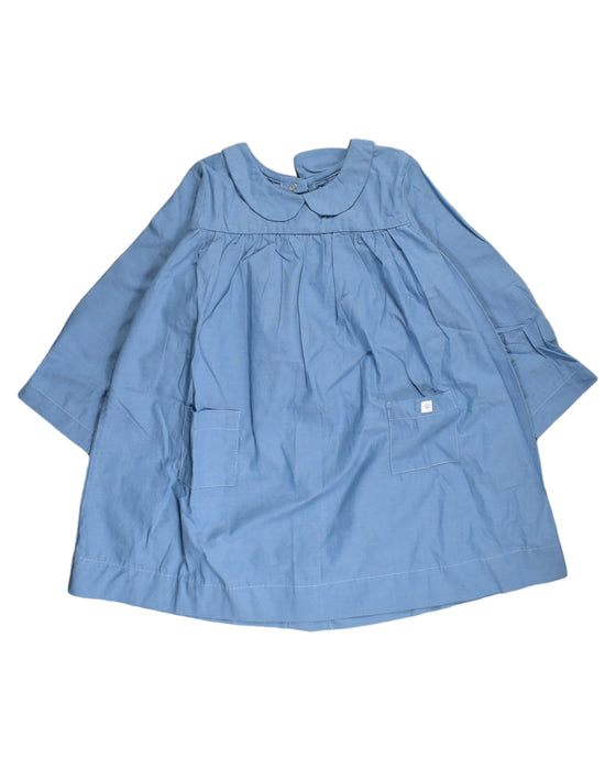 A Blue Long Sleeve Dresses from Petit Bateau in size 18-24M for girl. (Front View)