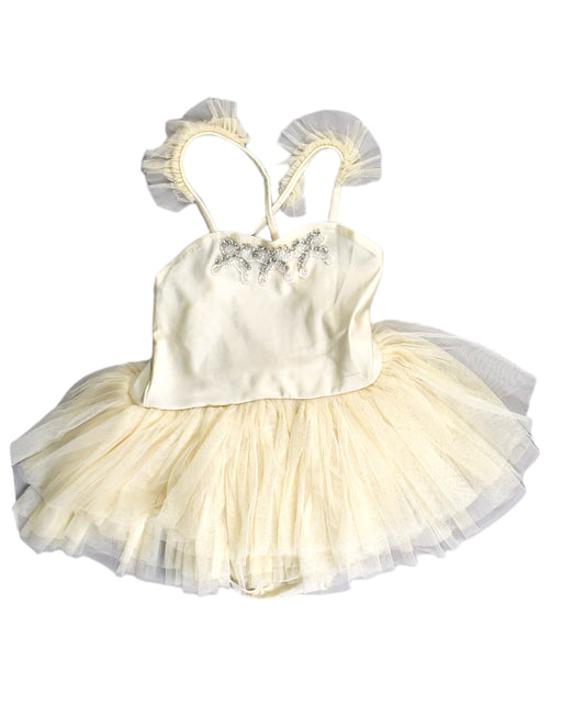 A White Sleeveless Dresses from Noralee in size 4T for girl. (Front View)