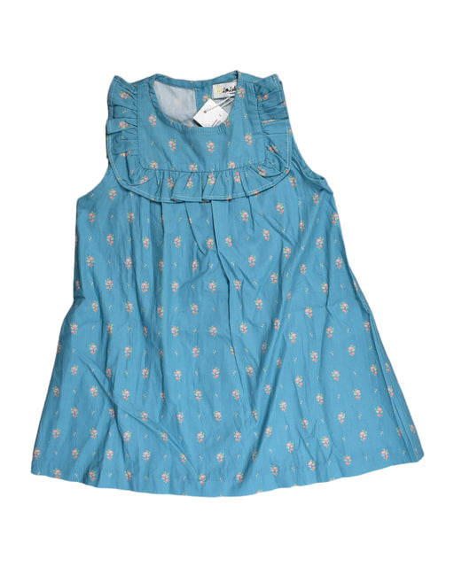 A Blue Sleeveless Dresses from Les Lutins in size 12-18M for girl. (Front View)