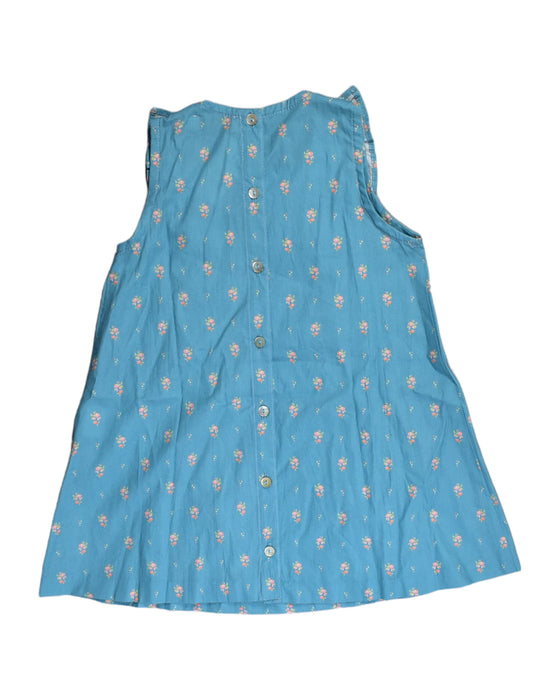 A Blue Sleeveless Dresses from Les Lutins in size 12-18M for girl. (Back View)