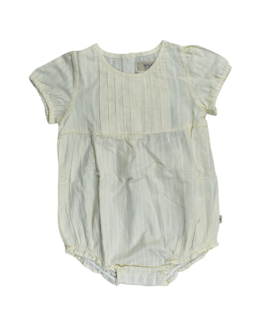 A White Bodysuits from Wheat in size 2T for girl. (Front View)