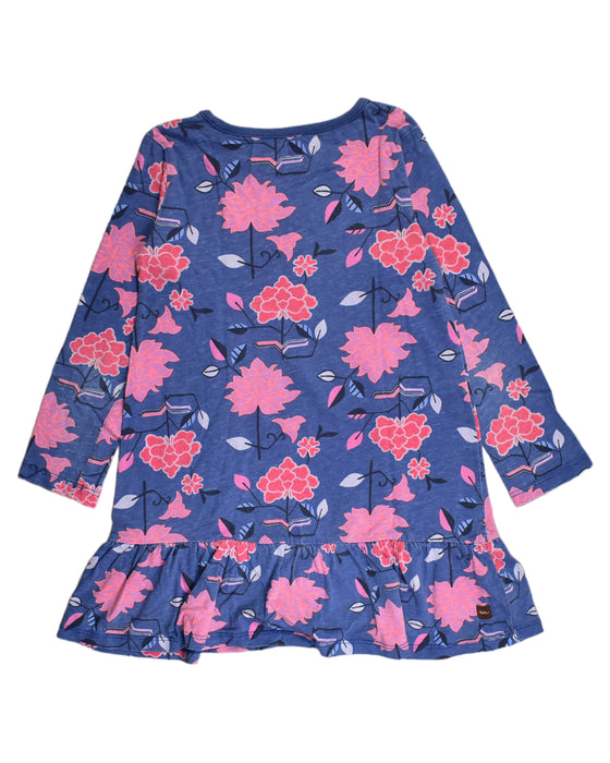 A Blue Long Sleeve Dresses from Tea in size 5T for girl. (Back View)
