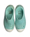 A Green Slip Ons from Native Shoes in size 6T for girl. (Back View)