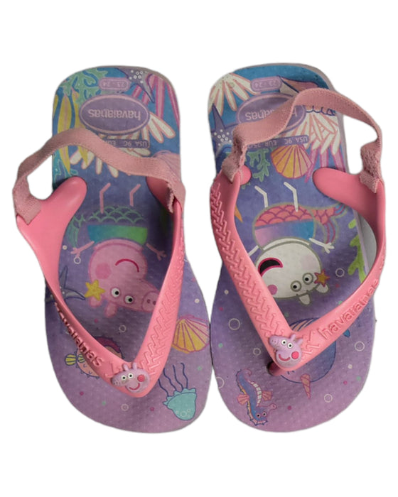 A Pink Sandals from Havaianas in size 18-24M for girl. (Back View)