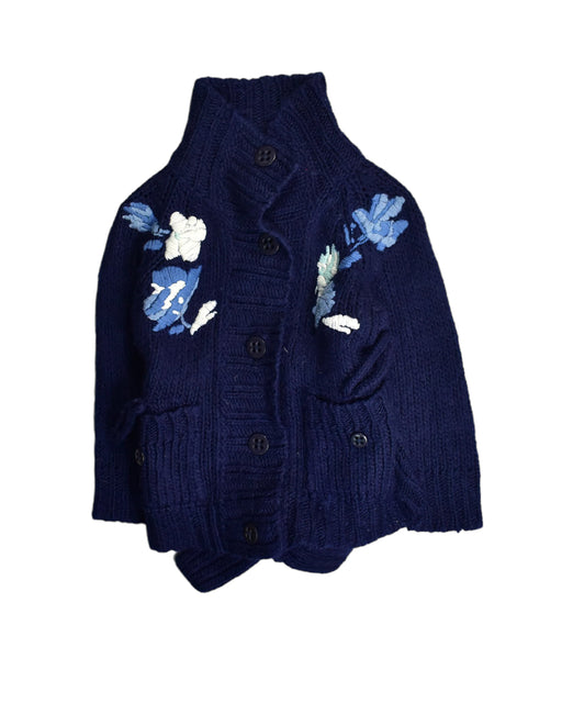 A Blue Cardigans from DKNY in size 4T for girl. (Front View)