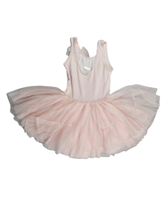 A Pink Sleeveless Dresses from Flo Dancewear in size 6T for girl. (Back View)