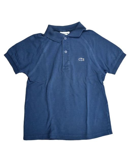 A Blue Short Sleeve Polos from Lacoste in size 6T for boy. (Front View)