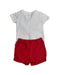 A Red Shorts Sets from Oeteo in size 6-12M for boy. (Back View)