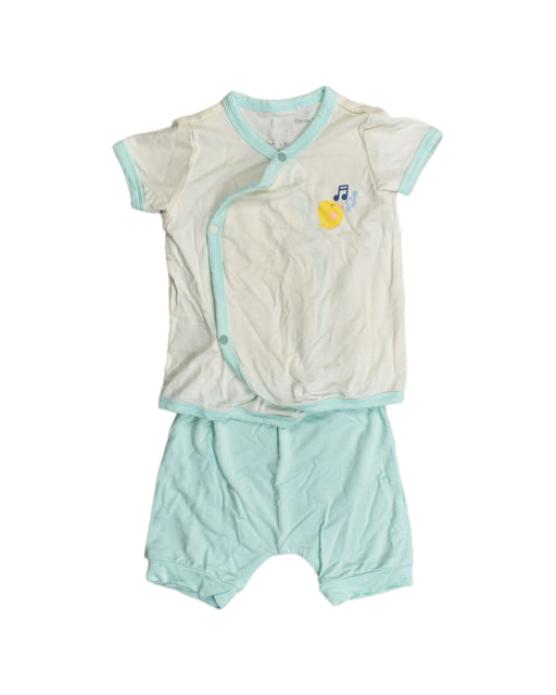 A White Pyjama Sets from Oeteo in size 6-12M for boy. (Front View)